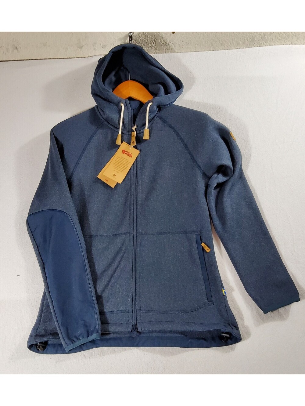Fjallraven OVIK Fleece Hoodie Full Zip Women's XS Navy Blue NWT Jacket